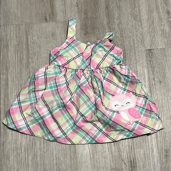 Plaid Dress with Owl Design - Picture 1 of 1